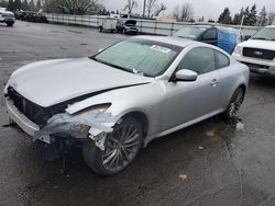 Salvage cars for sale at Woodburn, OR auction: 2012 Infiniti G37