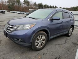 Salvage cars for sale at Exeter, RI auction: 2012 Honda CR-V EXL