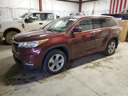 Salvage cars for sale at Billings, MT auction: 2016 Toyota Highlander Limited