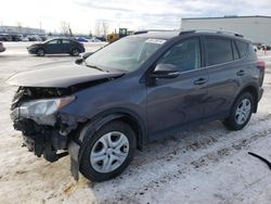 Salvage cars for sale from Copart Rocky View County, AB: 2014 Toyota Rav4 LE