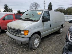 Salvage cars for sale from Copart Graham, WA: 2007 Ford Econoline E150 Van