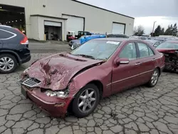 Salvage cars for sale at Woodburn, OR auction: 2002 Mercedes-Benz C 320