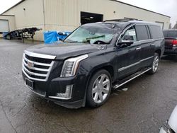 Salvage cars for sale at Woodburn, OR auction: 2017 Cadillac Escalade ESV Premium Luxury