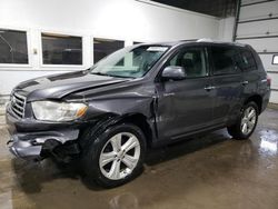 Salvage cars for sale from Copart Blaine, MN: 2009 Toyota Highlander Limited