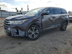 Salvage cars for sale from Copart Mercedes, TX: 2018 Toyota Highlander LE