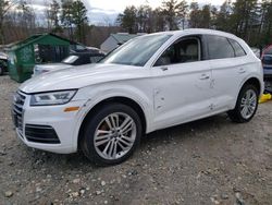 Salvage cars for sale at West Warren, MA auction: 2018 Audi Q5 Premium Plus