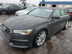 Salvage cars for sale from Copart Woodhaven, MI: 2017 Audi A6 Premium Plus