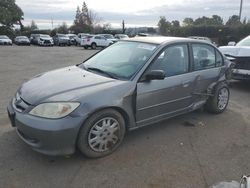 Salvage cars for sale from Copart San Martin, CA: 2004 Honda Civic LX