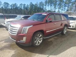 Salvage cars for sale at Harleyville, SC auction: 2017 Cadillac Escalade ESV Luxury