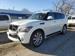 Salvage cars for sale at Wichita, KS auction: 2014 Infiniti QX80