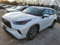 Salvage cars for sale at North Billerica, MA auction: 2021 Toyota Highlander XLE