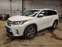 Toyota Highlander Hybrid Limited Vehiculos salvage en venta: 2018 Toyota Highlander Hybrid Limited