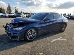 Salvage cars for sale at Rancho Cucamonga, CA auction: 2019 Infiniti Q50 Luxe