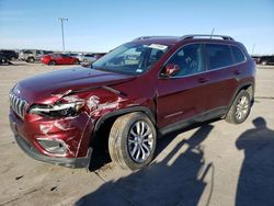 Salvage cars for sale from Copart Wilmer, TX: 2019 Jeep Cherokee Latitude