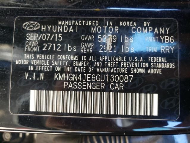 2016 Hyundai Genesis 3.8L