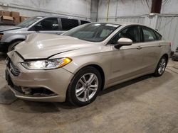 Salvage cars for sale from Copart Milwaukee, WI: 2018 Ford Fusion SE Hybrid