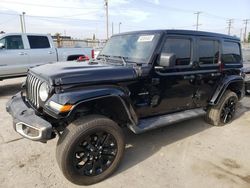 Salvage cars for sale from Copart Los Angeles, CA: 2021 Jeep Wrangler Unlimited Sahara 4XE