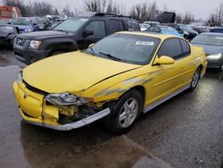 Chevrolet Montecarlo salvage cars for sale: 2002 Chevrolet Monte Carlo SS