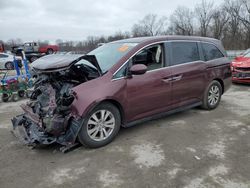 Salvage cars for sale from Copart Ellwood City, PA: 2015 Honda Odyssey EXL