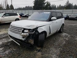 Land Rover Range Rover salvage cars for sale: 2016 Land Rover Range Rover HSE