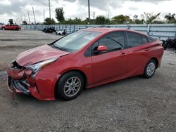 Salvage cars for sale from Copart Miami, FL: 2017 Toyota Prius