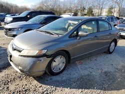 Salvage cars for sale at North Billerica, MA auction: 2006 Honda Civic Hybrid