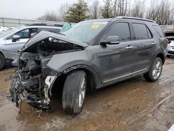 Salvage cars for sale from Copart Davison, MI: 2017 Ford Explorer Limited