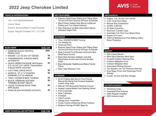 2022 Jeep Cherokee Limited