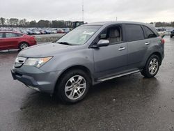 Salvage cars for sale from Copart Dunn, NC: 2008 Acura MDX Technology