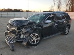 Salvage cars for sale at Dunn, NC auction: 2016 Chevrolet Equinox LTZ