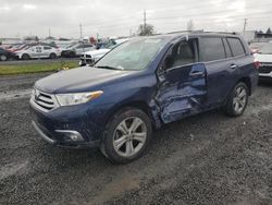Salvage cars for sale at Eugene, OR auction: 2013 Toyota Highlander Limited