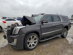 Salvage cars for sale at Houston, TX auction: 2016 Cadillac Escalade ESV Luxury