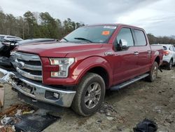 Salvage cars for sale at Seaford, DE auction: 2015 Ford F150 Supercrew