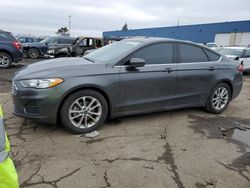 Salvage cars for sale at Woodhaven, MI auction: 2019 Ford Fusion SE