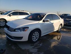 Salvage cars for sale at Grand Prairie, TX auction: 2014 Volkswagen Passat S