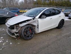 Salvage cars for sale at Waldorf, MD auction: 2022 Tesla Model Y