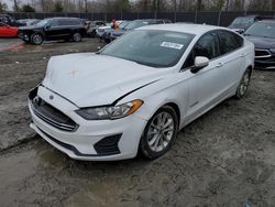 Salvage cars for sale at Waldorf, MD auction: 2019 Ford Fusion SE