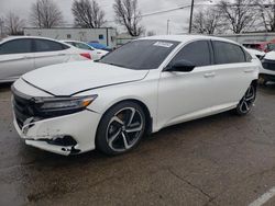 Salvage cars for sale from Copart Moraine, OH: 2022 Honda Accord Sport