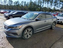 Salvage cars for sale at Harleyville, SC auction: 2020 Volkswagen Passat SEL