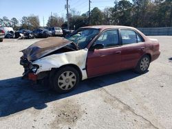Salvage cars for sale from Copart Savannah, GA: 2001 Toyota Corolla CE