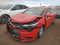 Chevrolet Cruze LT salvage cars for sale: 2018 Chevrolet Cruze LT