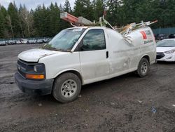Salvage trucks for sale at Graham, WA auction: 2014 Chevrolet Express G1500