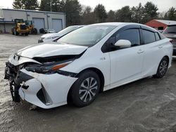 Salvage cars for sale at Mendon, MA auction: 2021 Toyota Prius Prime LE
