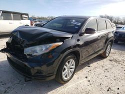 Salvage cars for sale at New Braunfels, TX auction: 2015 Toyota Highlander LE