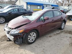 Honda Civic salvage cars for sale: 2012 Honda Civic LX