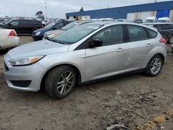 Salvage cars for sale from Copart Woodhaven, MI: 2018 Ford Focus SE
