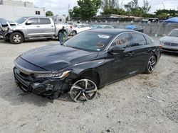 Salvage cars for sale from Copart Opa Locka, FL: 2022 Honda Accord Hybrid Sport