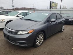 Salvage cars for sale at Chicago Heights, IL auction: 2012 Honda Civic EXL