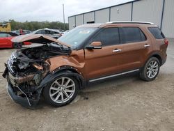Salvage cars for sale at Apopka, FL auction: 2017 Ford Explorer Limited