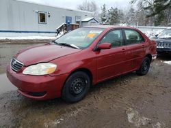 Salvage cars for sale from Copart Lyman, ME: 2006 Toyota Corolla CE